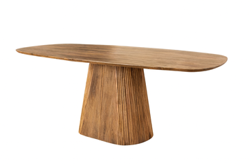 Wave Oval Solid Wood Dining Table