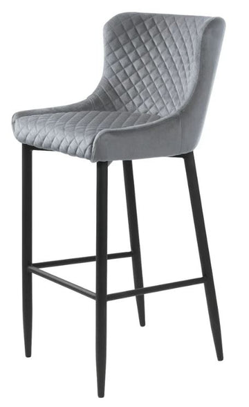 Ottowa Counter Stool Grey Velvet