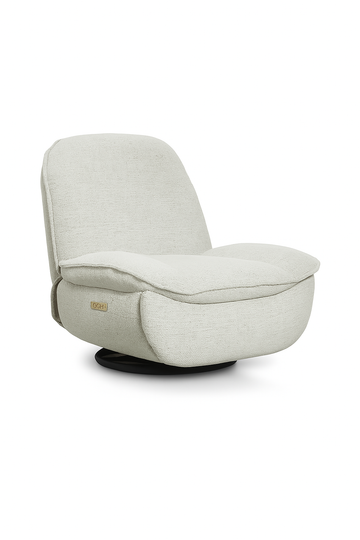 Torino Light Grey Fabric Electric TV Swivel Chair