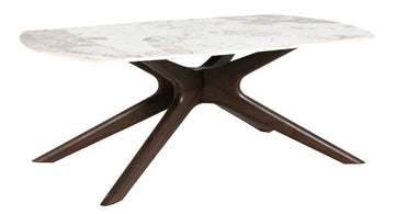 Ar Walnut & Ceramic Coffee Table Brown