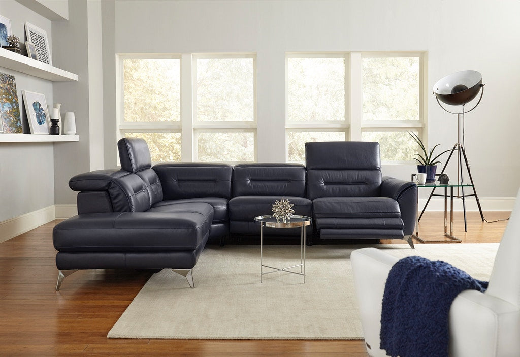 Kass Corner Sofa Leather Recliner