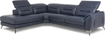 Kass Corner Sofa Leather Recliner