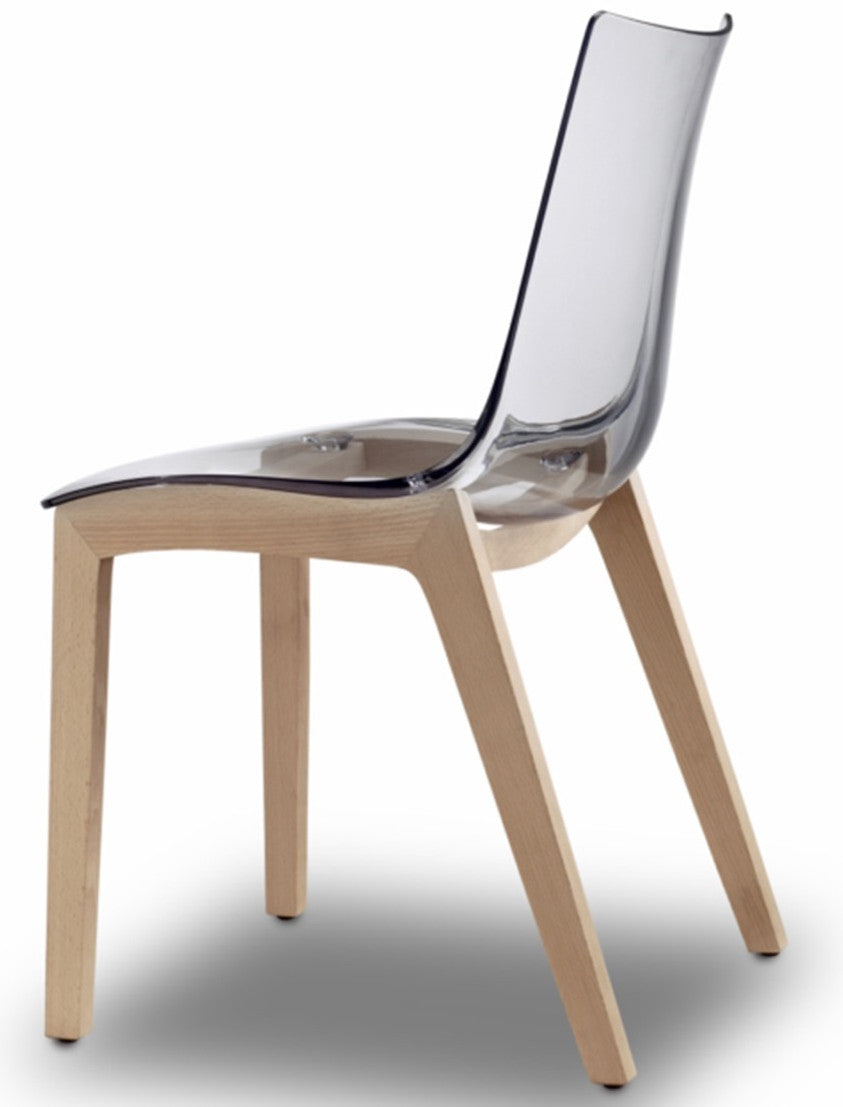 SC NATURAL ZEBRA ANTISHOCK shell chair Clear
