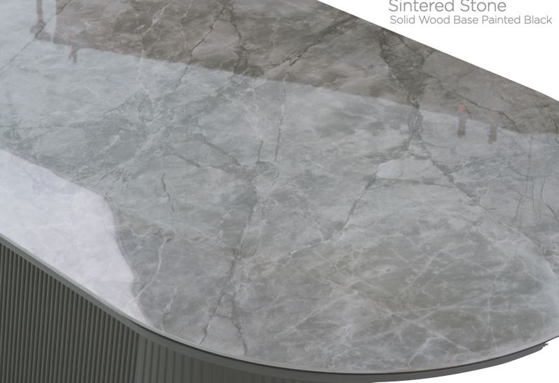 Balista Sintered Oval Stone Dining Table
