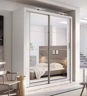 Cuba Large Sliderobe 1.81m - White DC