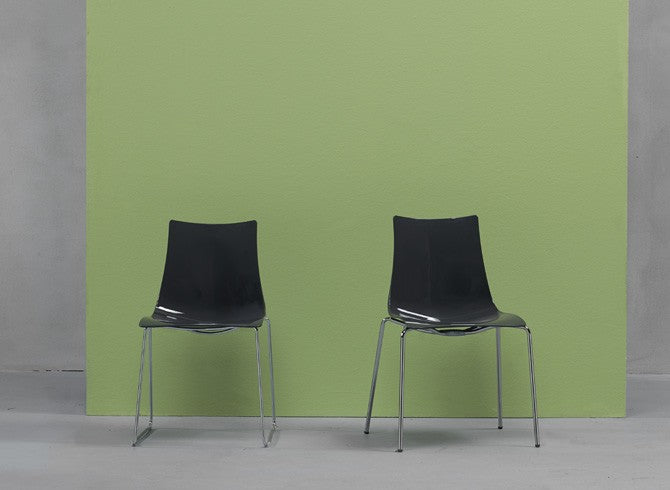 SC Zebra Italy Antishock Chair with 4 legs Transparent Smoked Grey