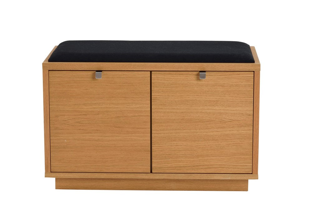 RO Confe Bench 2 Drawers Oak/Black