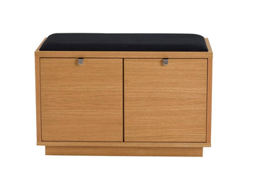 RO Confe Bench 2 Drawers Oak/Black