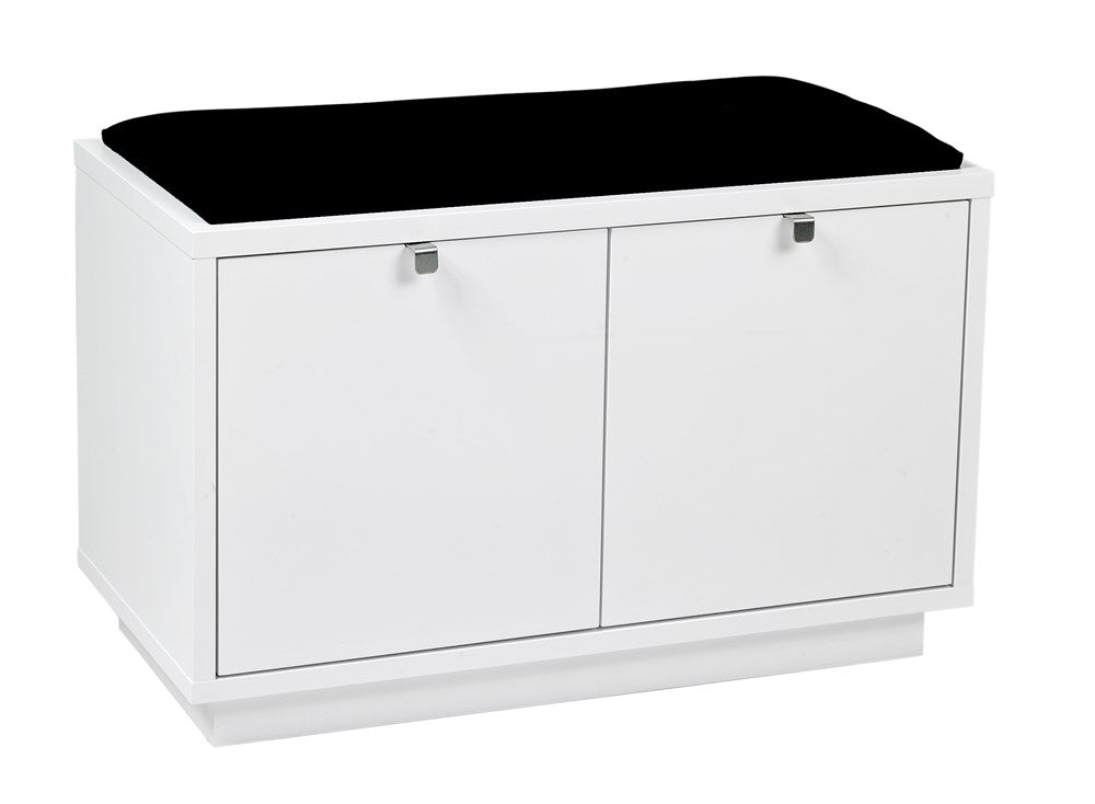 RO Confe Bench 2 Drawers White/Black