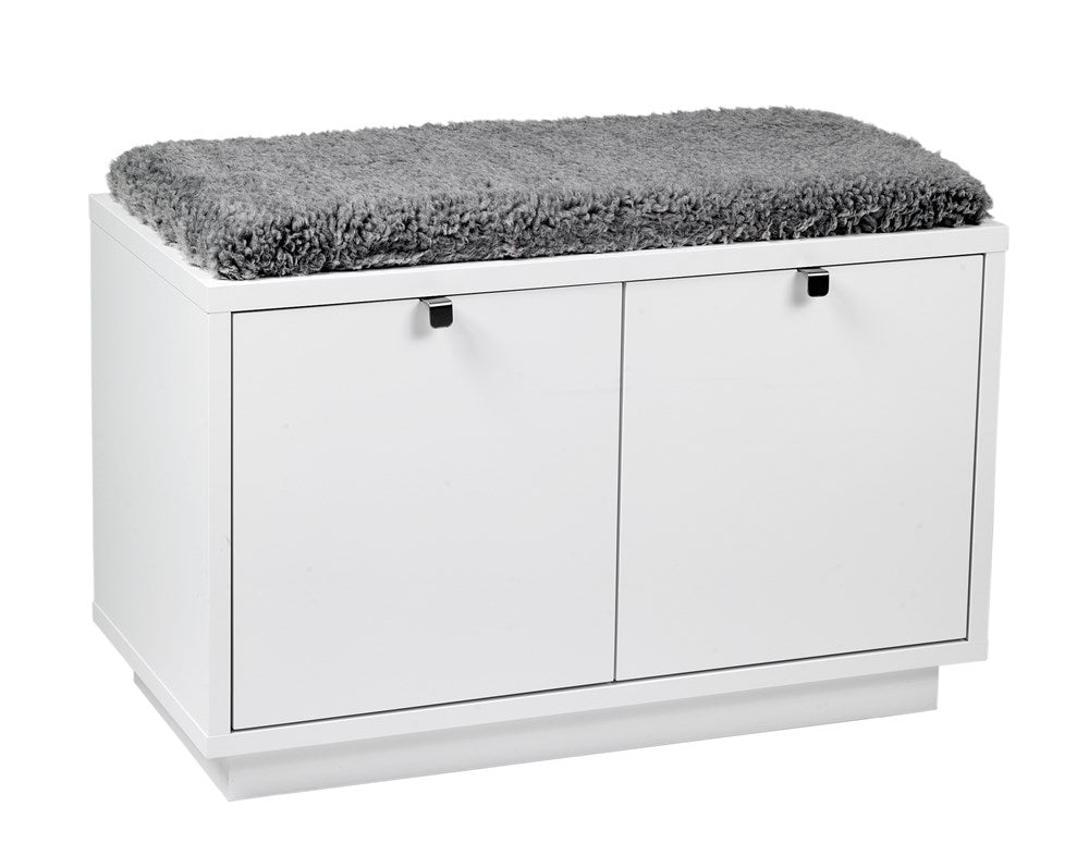 RO Confe Bench 2 Drawers White/Light Grey