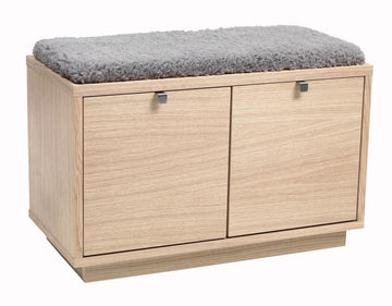 RO Confe Bench 2 Drawers White Pigmented/Ash