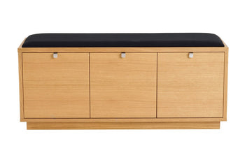 RO Confe Bench 3 Drawers Oak/Black