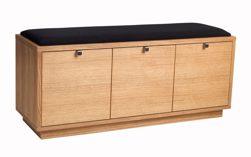 RO Confe Bench 3 Drawers Oak/Black