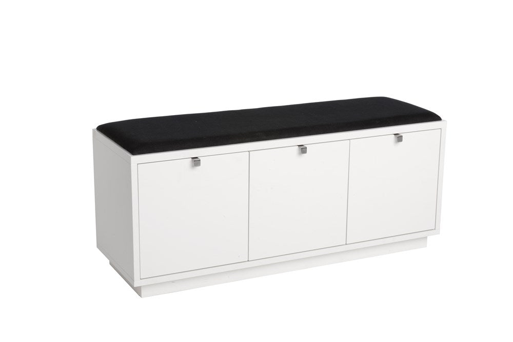 RO Confe Bench 3 Drawers White/Black