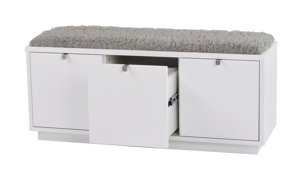 RO Confe Bench 3 Drawers White/Light Grey