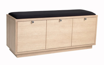 RO Confe Bench 3 Drawers White Pigmented/Black