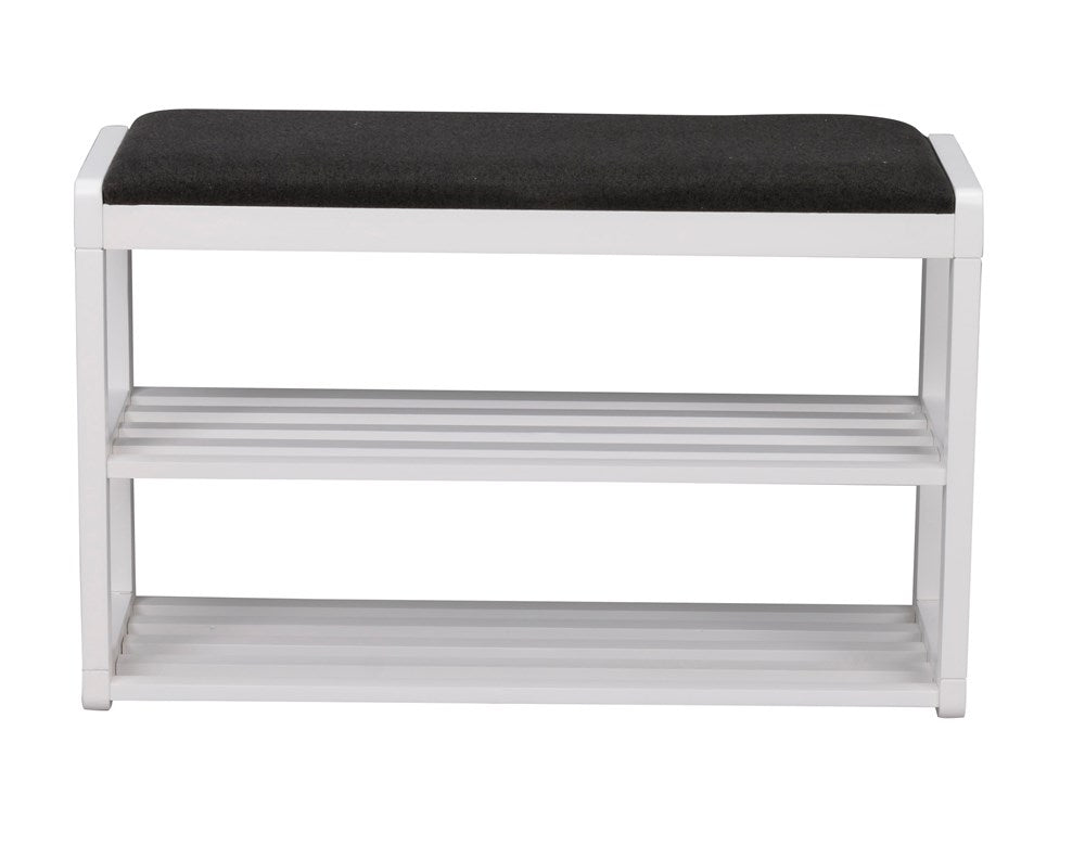 RO Met Shoe Rack Bench White
