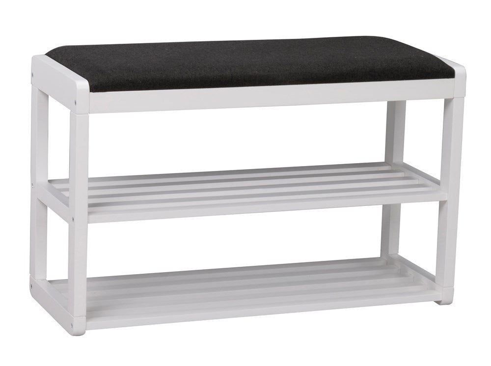 RO Met Shoe Rack Bench White