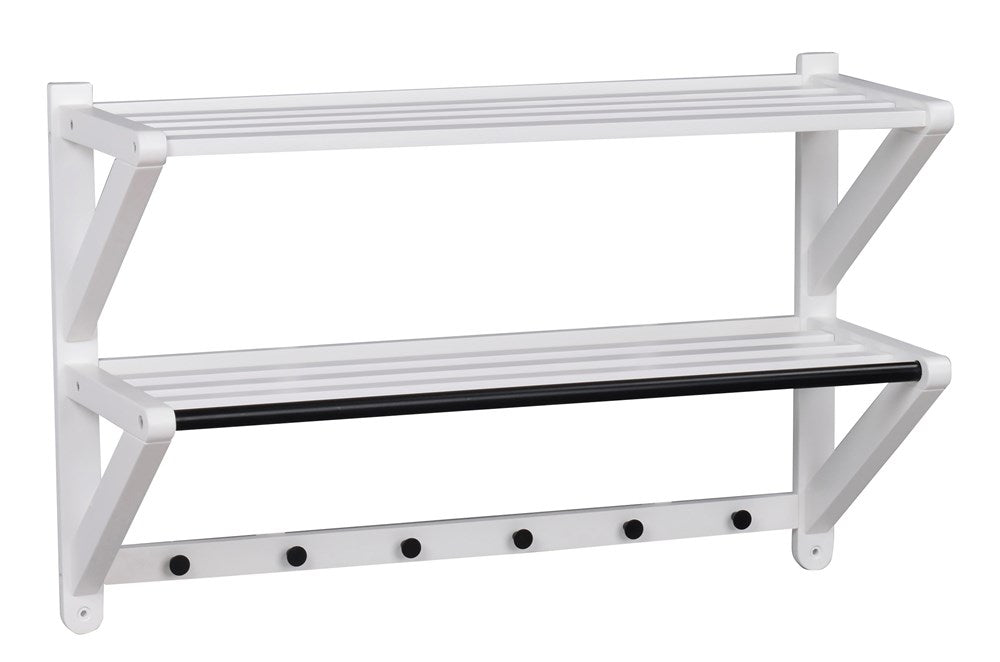 RO Met Hat Shelf Double White