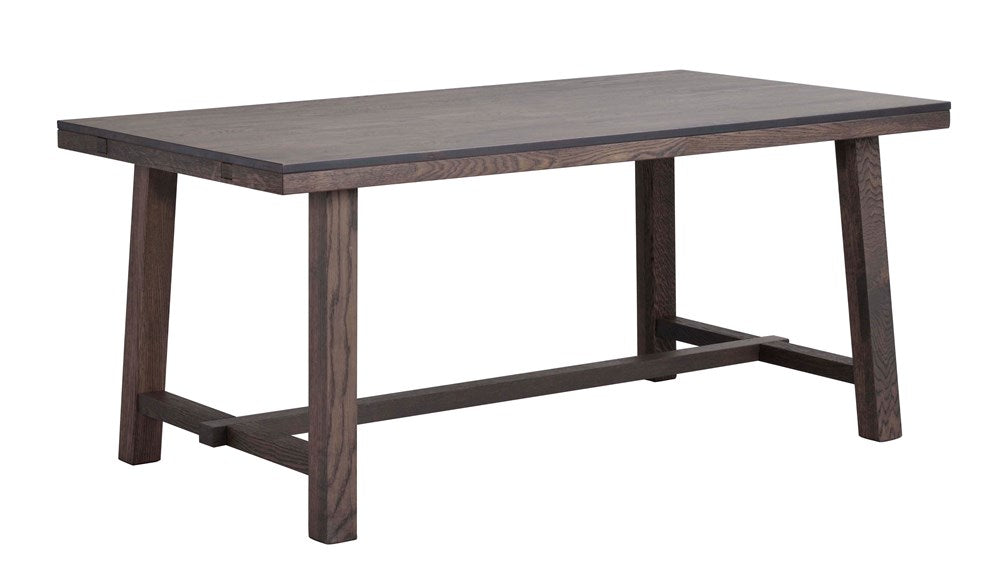 ROWICO Brooklyn Extending Dining Table H 170x95 Dark Brown