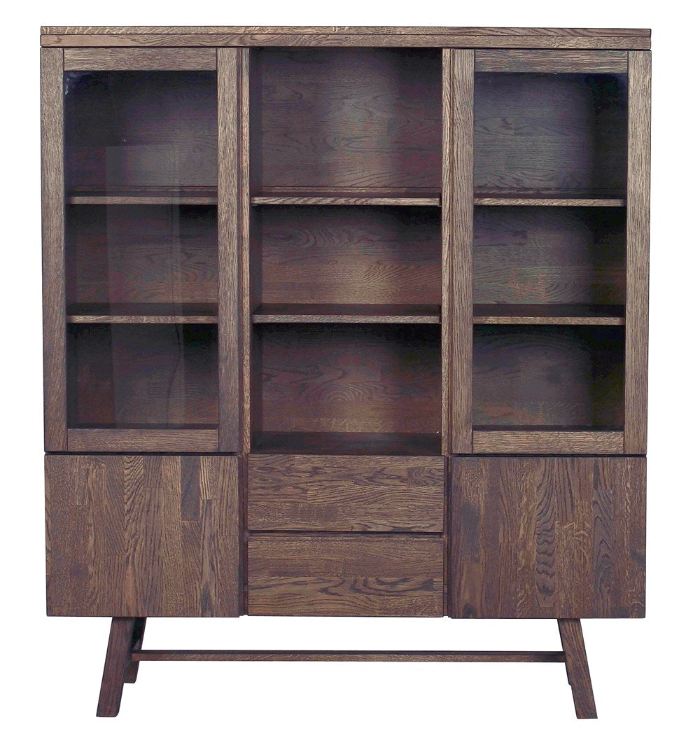 RO Brookl Display Cabinet Dark Brown
