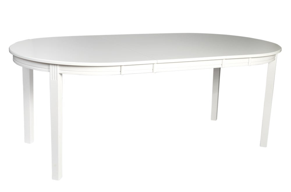 RO Witts Extending Dining Table Oval White
