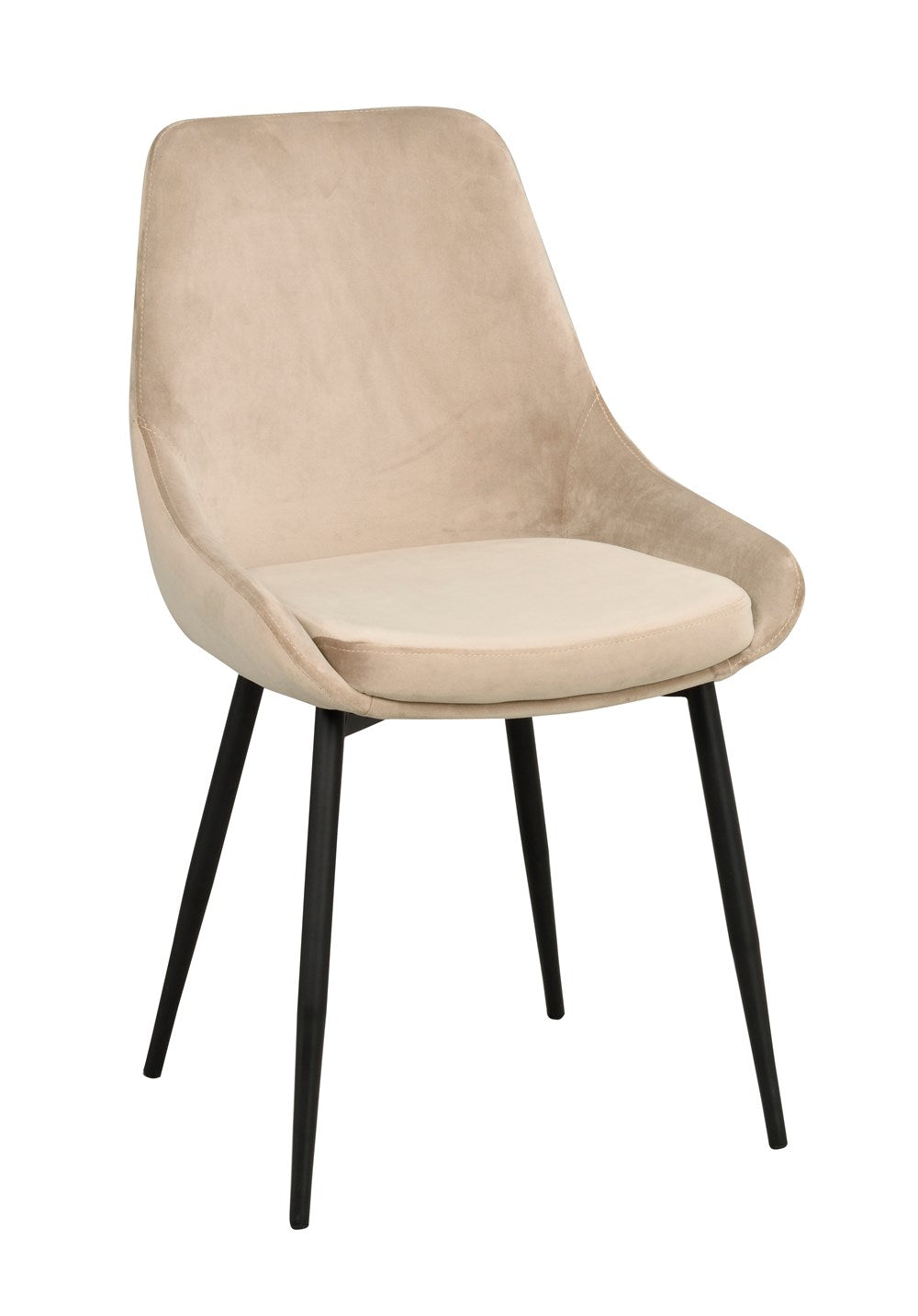 RO Sier Dining Chair Beige Velvet