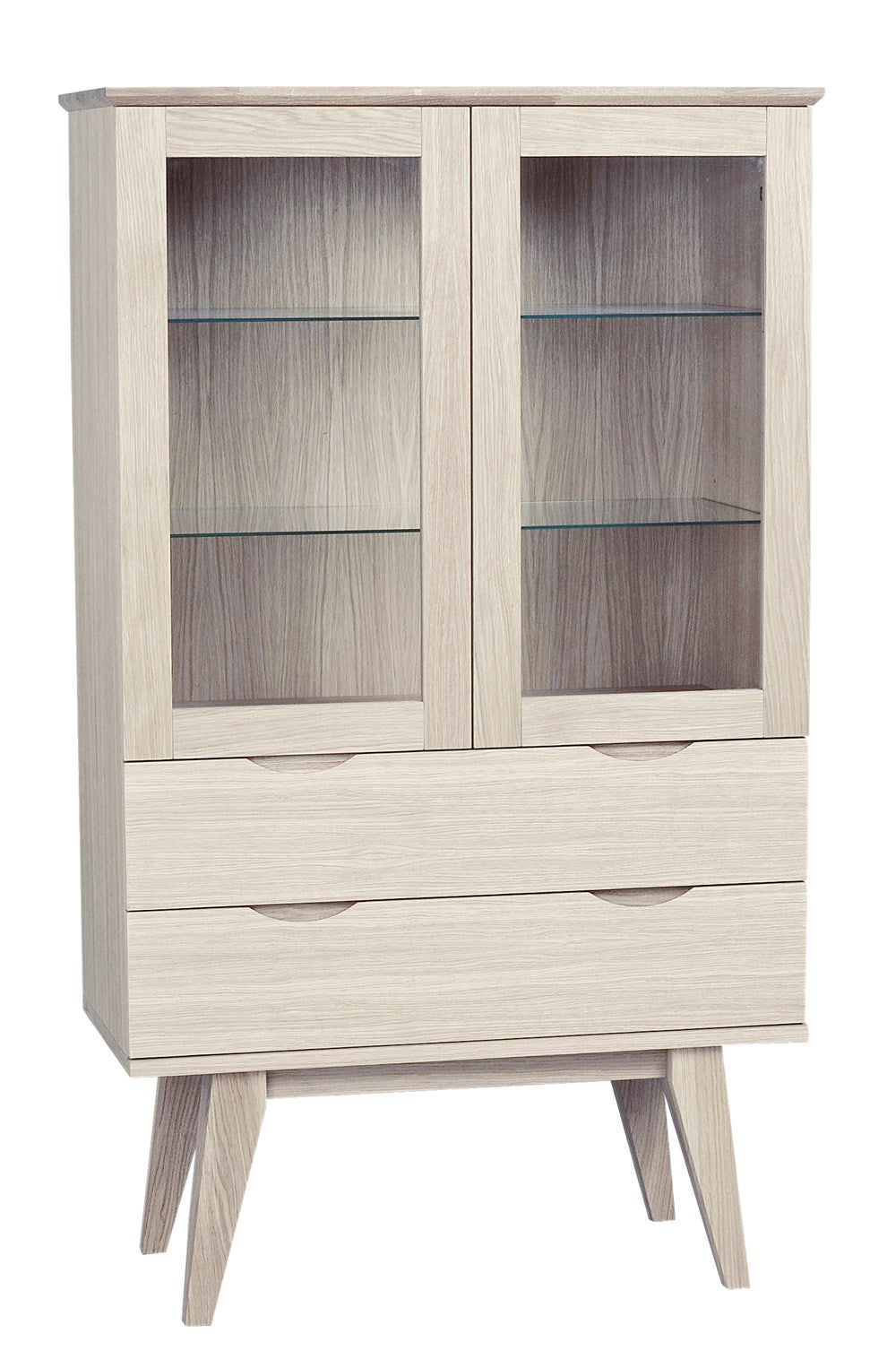 RO FILIPPA GLASS CABINET WHITEWASH