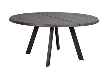 RO Fred Dining Table 160x160 Dark Brown/Black