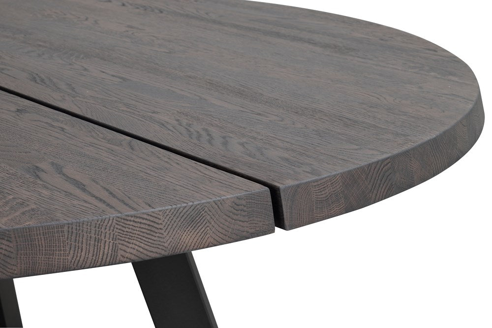 RO Fred Dining Table 160x160 Dark Brown/Black