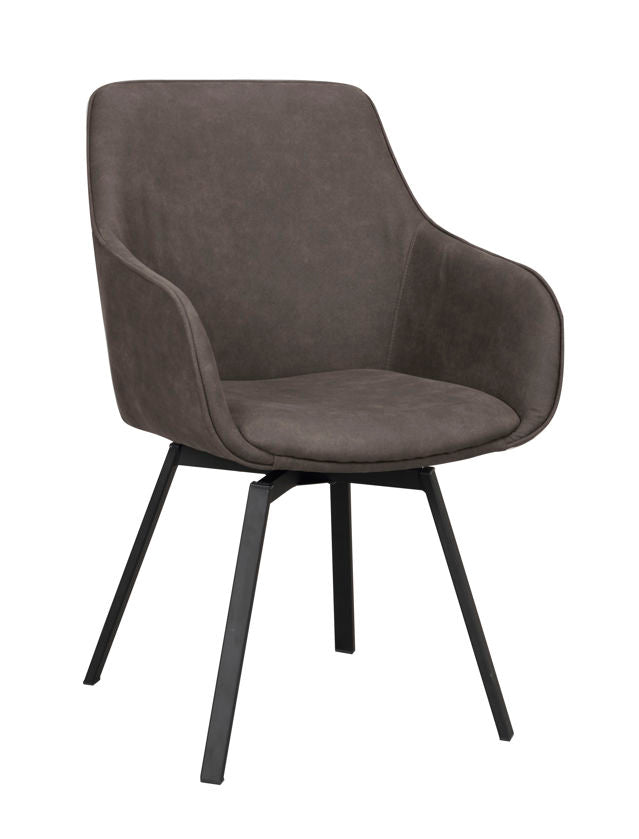 RO Alison Arm Chair Dark Grey/Black