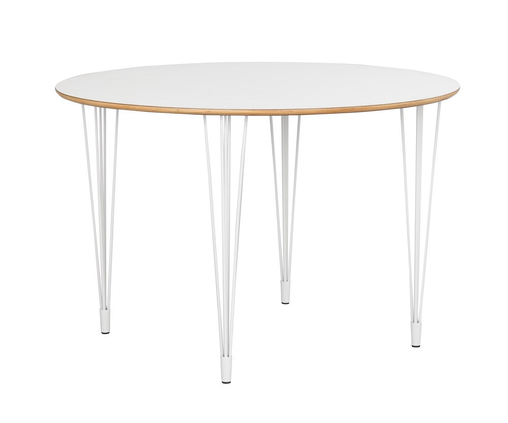 RO Fusio Dining Table Round 4 White Metal