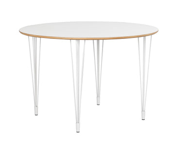 RO Fusio Dining Table Round 4 White Metal