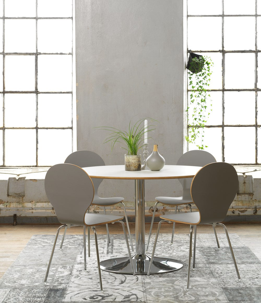 RO Fusio Dining Table Round 1 Chrome