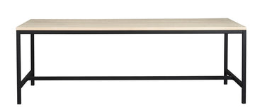 RO EVERETT DINING TABLE WHITEWASH/BLACK