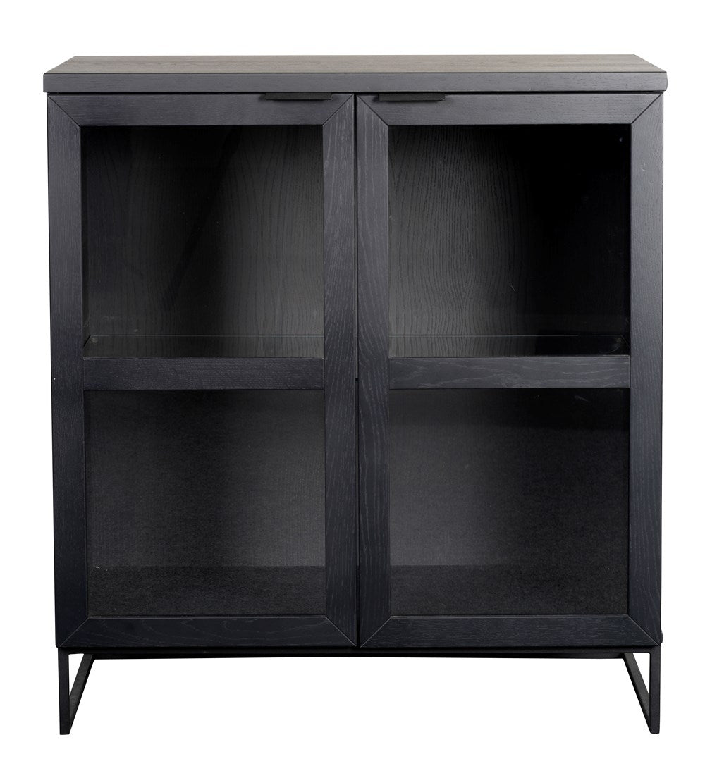 RO Everett cabinet Glass Small Black