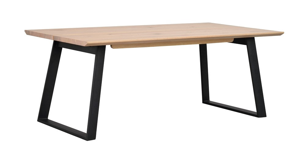 RO Melville Extending Dining Table Whitewash/Black