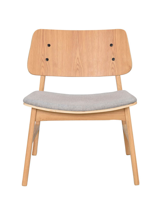 RO Nagano Lounge Chair Oak/Light Grey