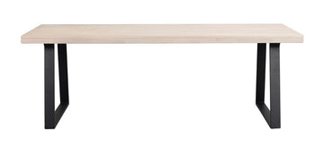 RO Brooklyn Extending Dining Table U 220x95 Whitewash/Black