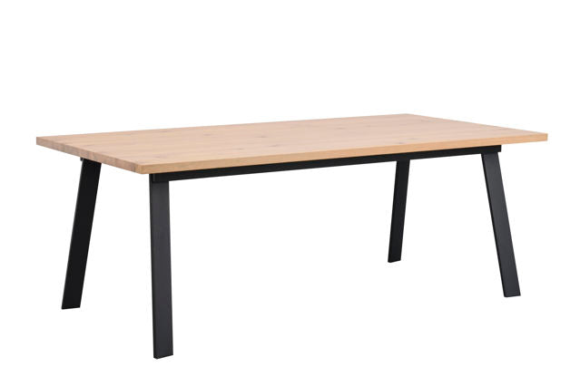 ROWICO Winnipeg Extending Dining Table Whitewash/Black
