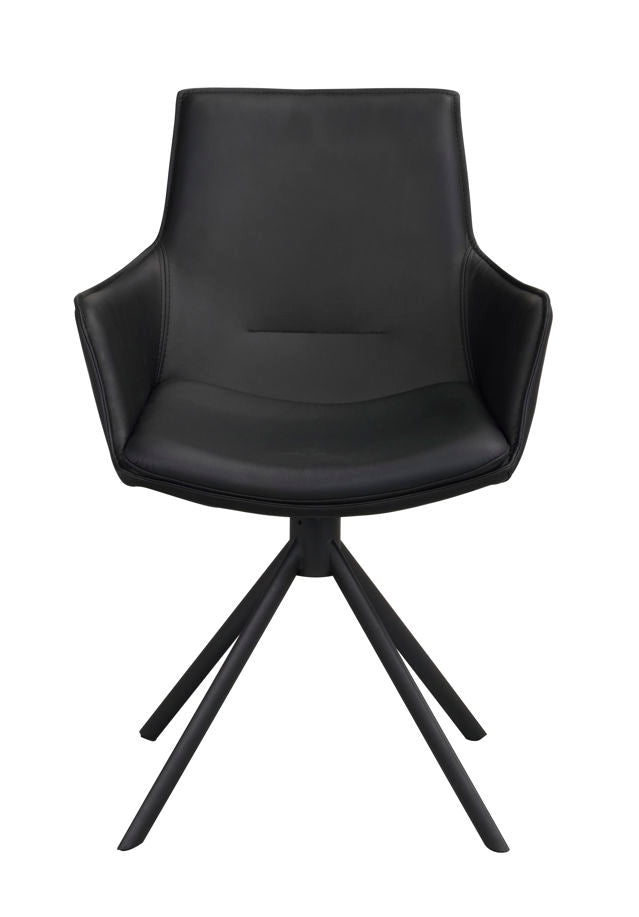 RO Lowell Swivel Arm Chair Black/Black