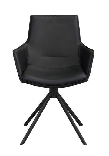 RO Lowell Swivel Arm Chair Black/Black