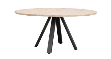 RO Carradale Dining Table V Whitewash/Black