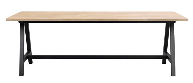 RO Carradale Extending Dining Table A 220x100 Whitewash/Black