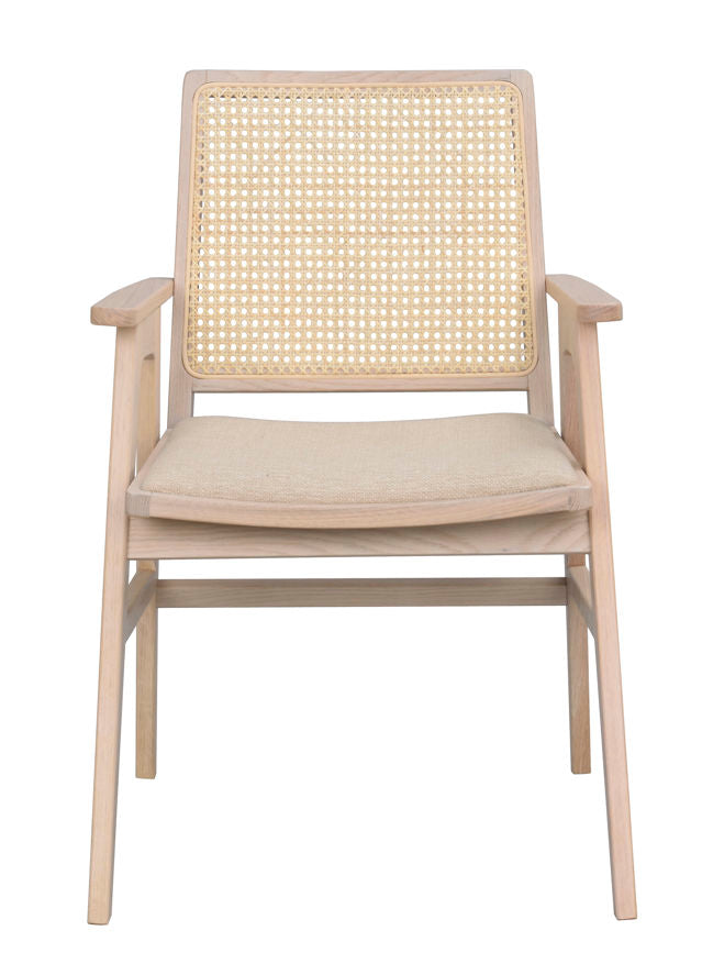 RO Prestwick Arm Chair Whitewash/Beige