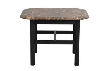 RO Hammond Coffee Table 62x62 Marble Brown/Black