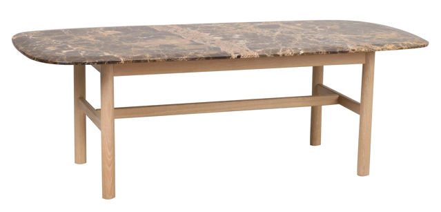 RO Hammond Coffee Table 135x62 Marble Brown/Whitewash