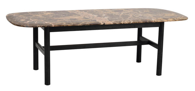 RO Hammond Coffee Table 135x62 Marble Brown/Black