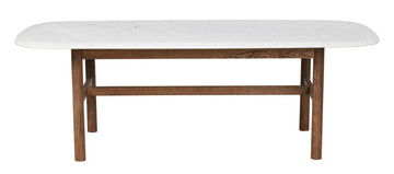 RO Hammond Coffee Table 135x62 Marble White/Brown