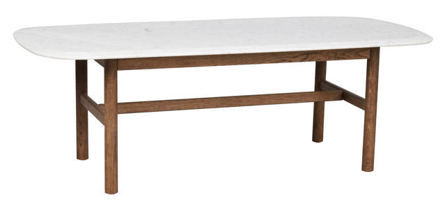 RO Hammond Coffee Table 135x62 Marble White/Brown